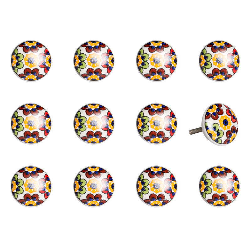 Hand Painted 1.5" Diameter Mushroom Knob Multipack