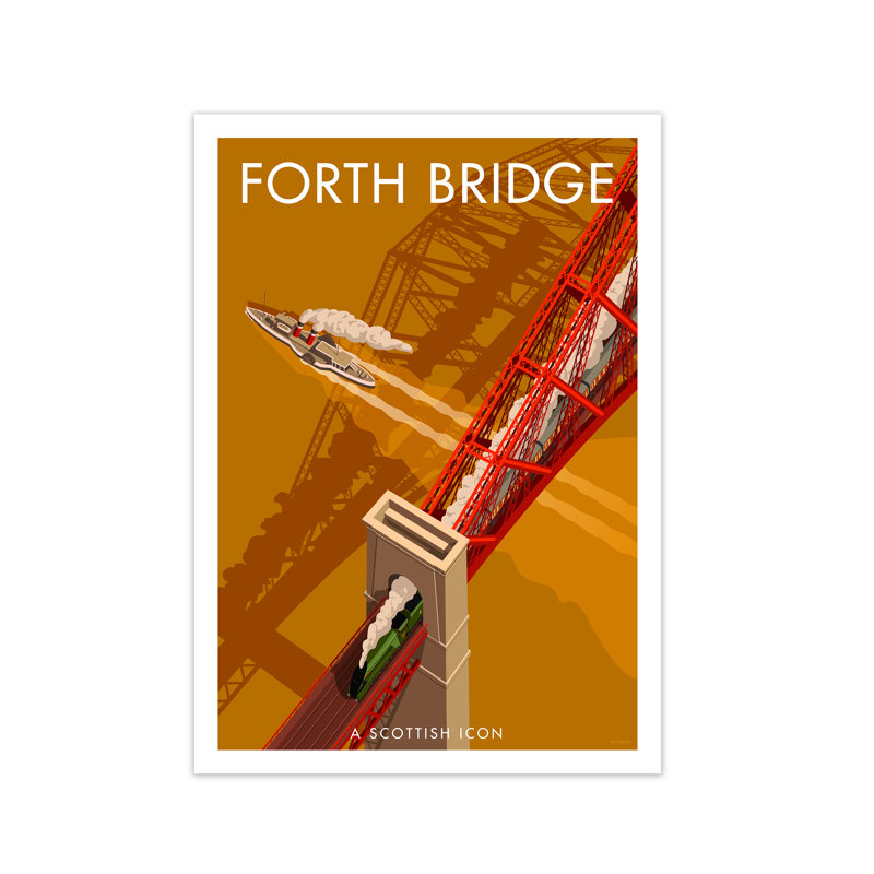 Forth Bridge by Stephen Millership - Print, No Frame, 29.7 cm H x 21 cm W x 1 cm D