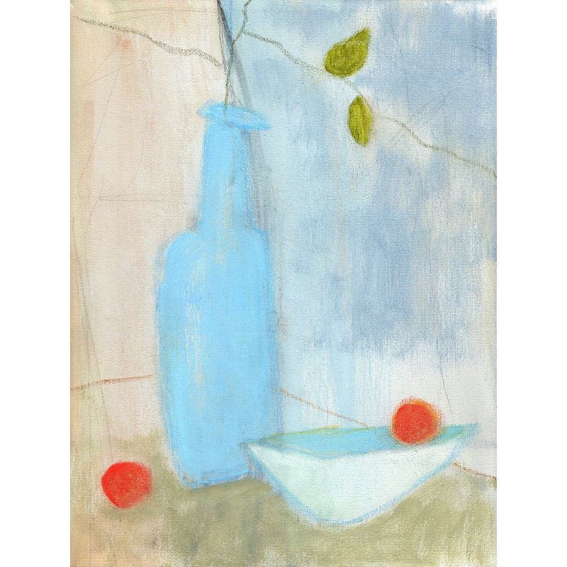 Bowl And Bottle Print by Jacquie Gouveia, Black Framed Paper, 21.25" H x 17.25" W