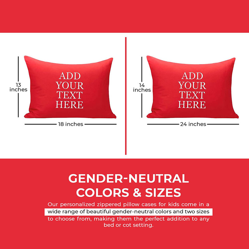 Taie d'oreiller en microfibre Lapo, Taie d'oreiller de 13 po x 18 po, Rouge, Oui
