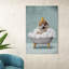 Bathtime Pupper - peinture sur toile à cadre flottant-58869341-58869335