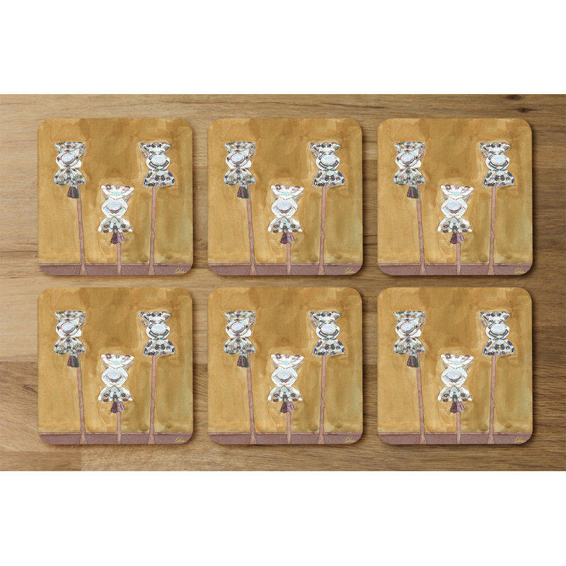 Square 6 Piece Coaster Set