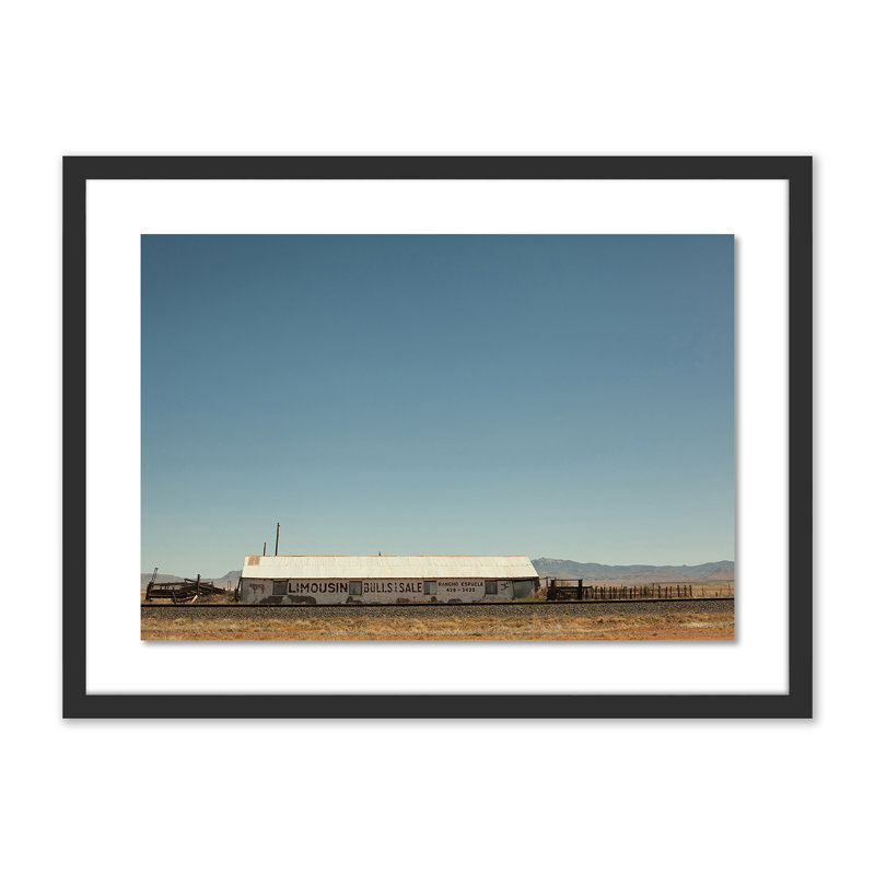 Ranch, Marfa Print by Riley Ryan-Wood, Black, 18" H x 24" W x 1.5" D