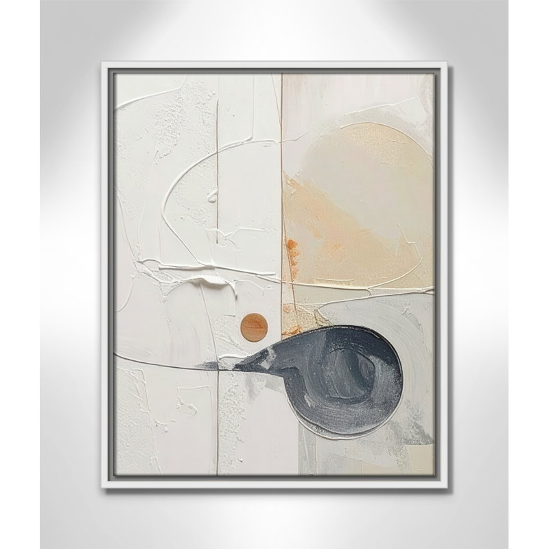 «Plastering III» par Alonza Saunders, Toile avec cadre, Flotteur blanc, L 17,5 po x H 21,5 po