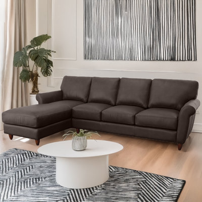 Canapé modulaire en cuir véritable Cherish