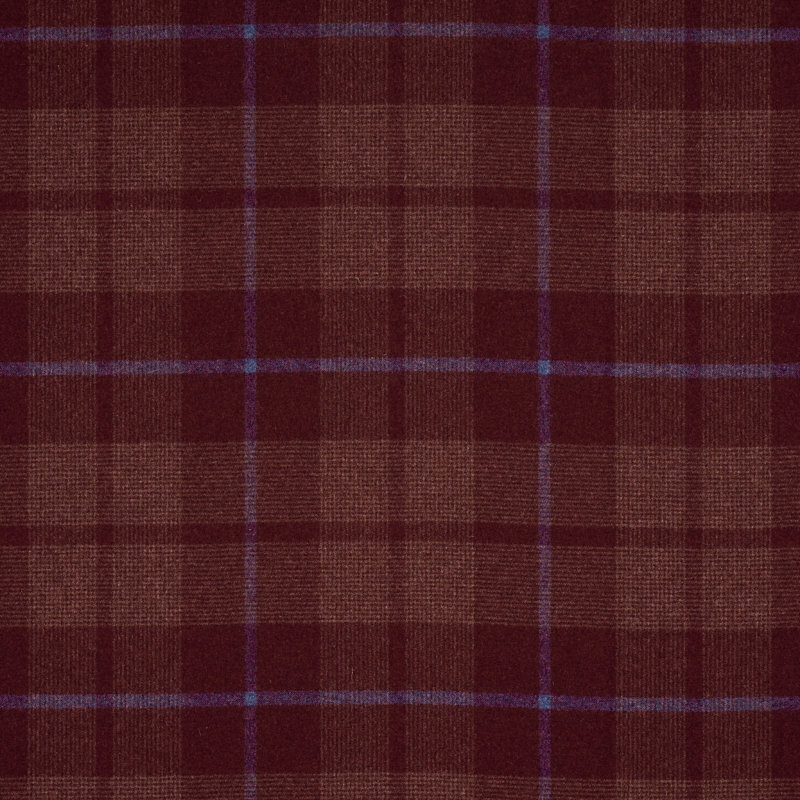 Montana Wool Plaid Fabric, Burgundy