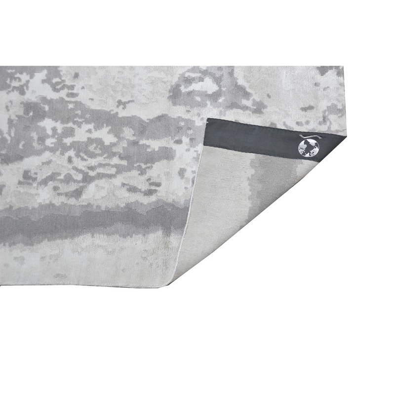 Tapis tissé à la main en ivoire / gris, Rectangle 5 pi 9 po x 8 pi 9 po