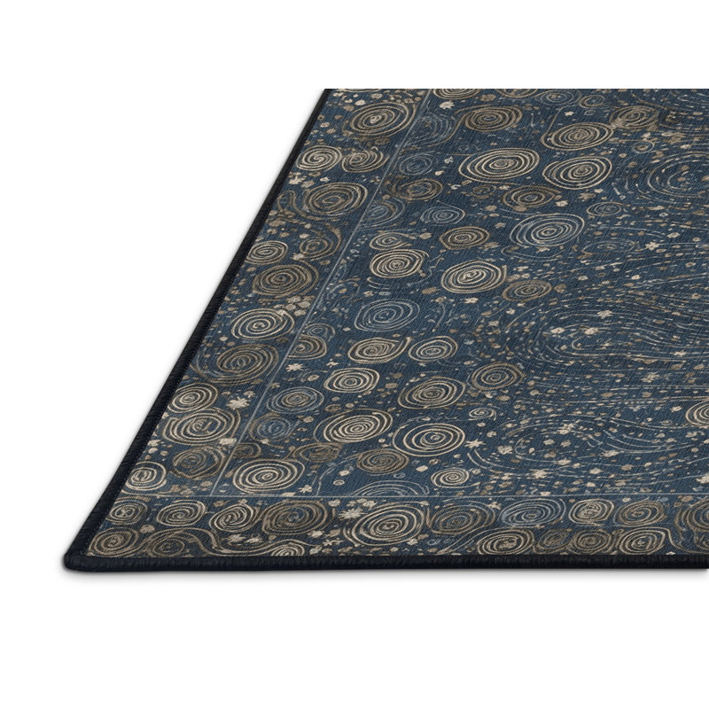 Machine Washable Nature Gray Area Rug, Square 6'