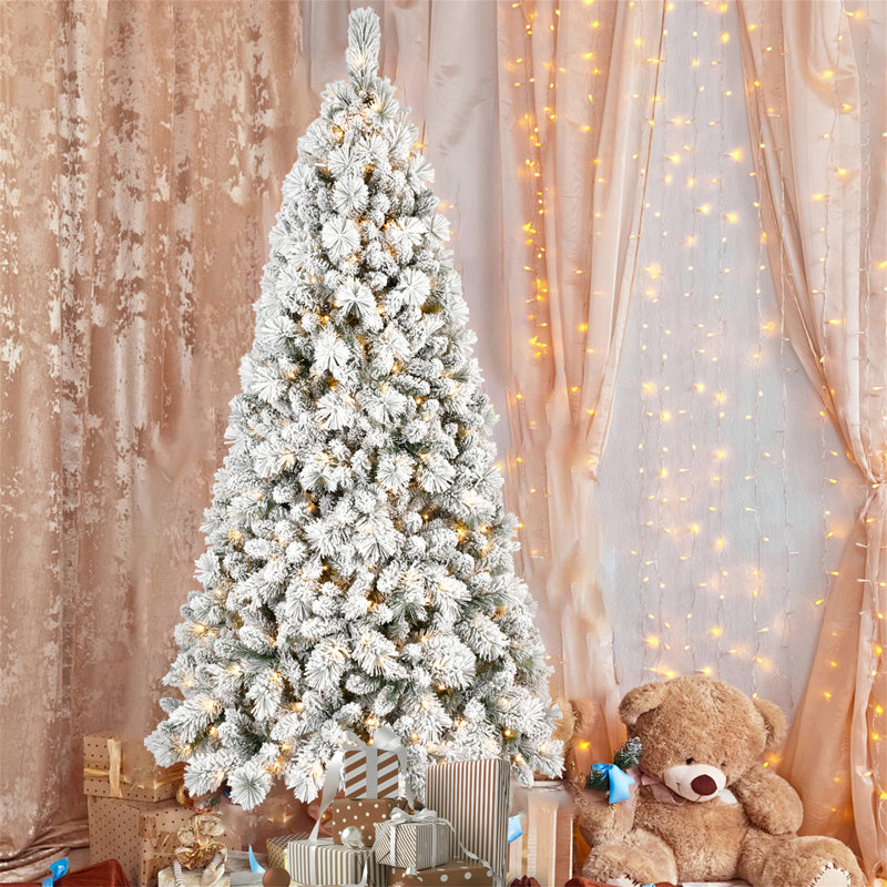 Arbre de Noël 7 pi avec 450 lumières DEL blanc chaud - 1060 pointes, H 7 pi