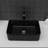 19"x15" Black Ceramic Rectangular Vessel Bathroom Sink