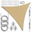 Voile d'ombrage triangle royal avec ensemble de quincaillerie et corde-114882181-114882172