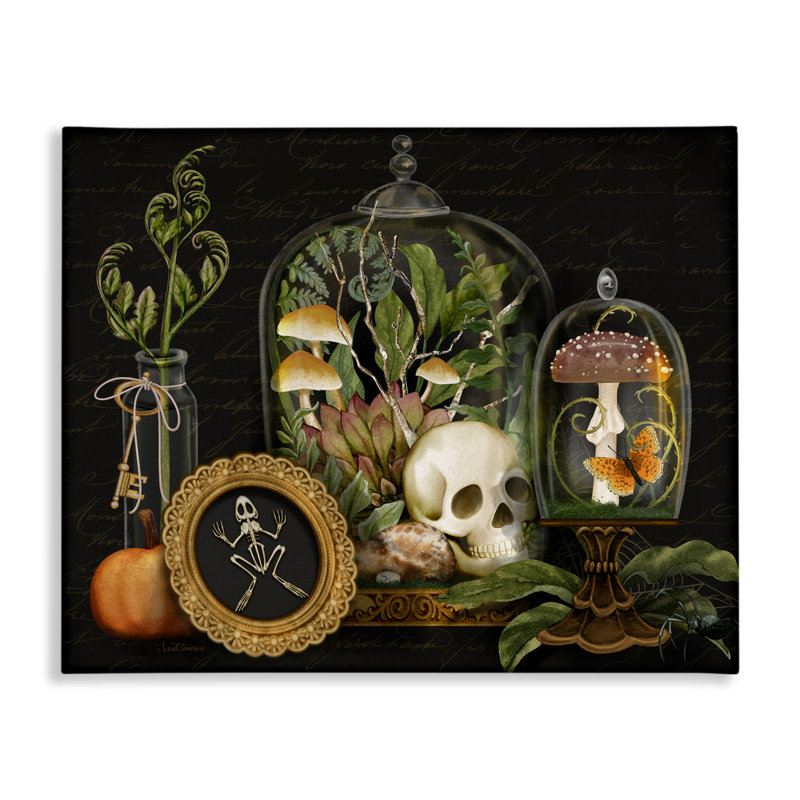 Toile à motif de terrarium foncé, par Nicole Tamarin, H 16 po x l 20 po