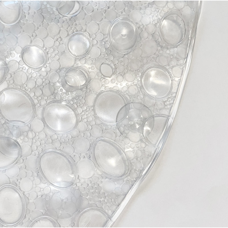 Tapis de douche antidérapant en vinyle avec ventouses Bubbles - 27 po x 15 po, Transparent
