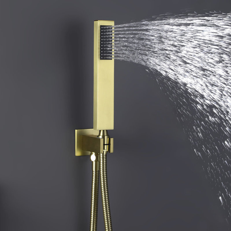 All-In-One Kit with Rough in-Valve, Brushed Gold
