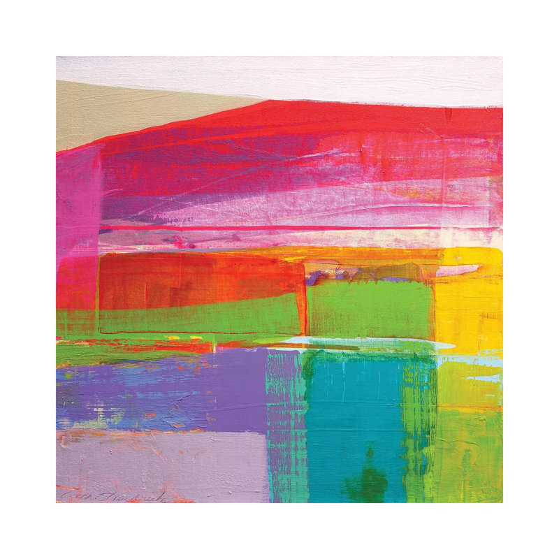 Landscape Design No. 3 by Cathe Hendrick - Wrapped Canvas Painting, 30.48 cm H x 30.48 cm W