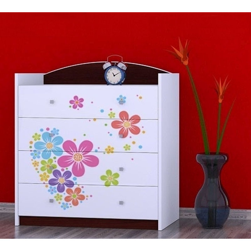 Melia Kids 4 - Drawer Chest, Dark Brown