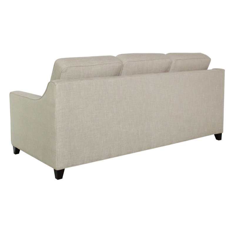 Clark 74" Square Arm Sofa Bed with Reversible Cushions, Archetype Hemp, Empire Mahogany, Innerspring
