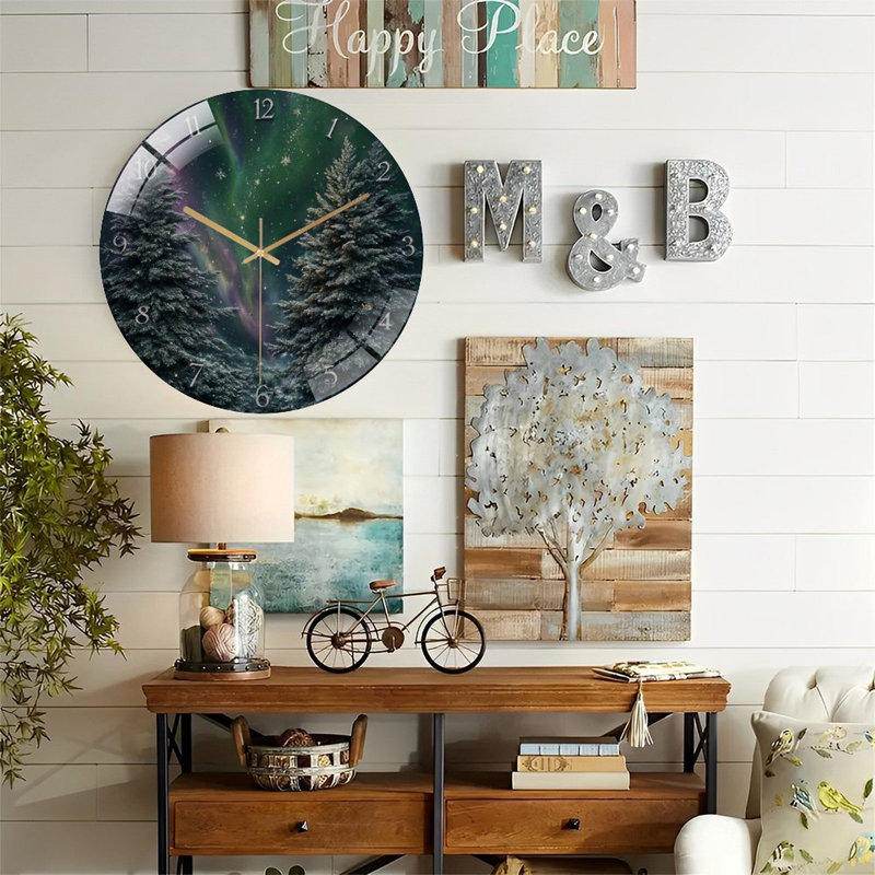 Horloge murale en verre Aurora