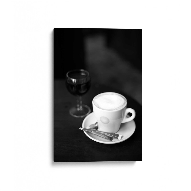 Café et vin, appariement silencieux, Toile tendue, Ne s’applique pas, H 18 po x l 12 po