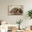 Raisins et figues avec herbes aromatiques dans un panier en osier et des pots en terre cuite - Tableau sur toile-221579760