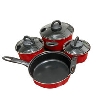7 Piece Carbon Steel Nonstick Petite Cookware Set, Red, 7 PIECE SET - Foods  Co.