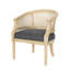 Chaise d'appoint moderne gris anthracite avec sangles de canne et conception ergonomique-271687257