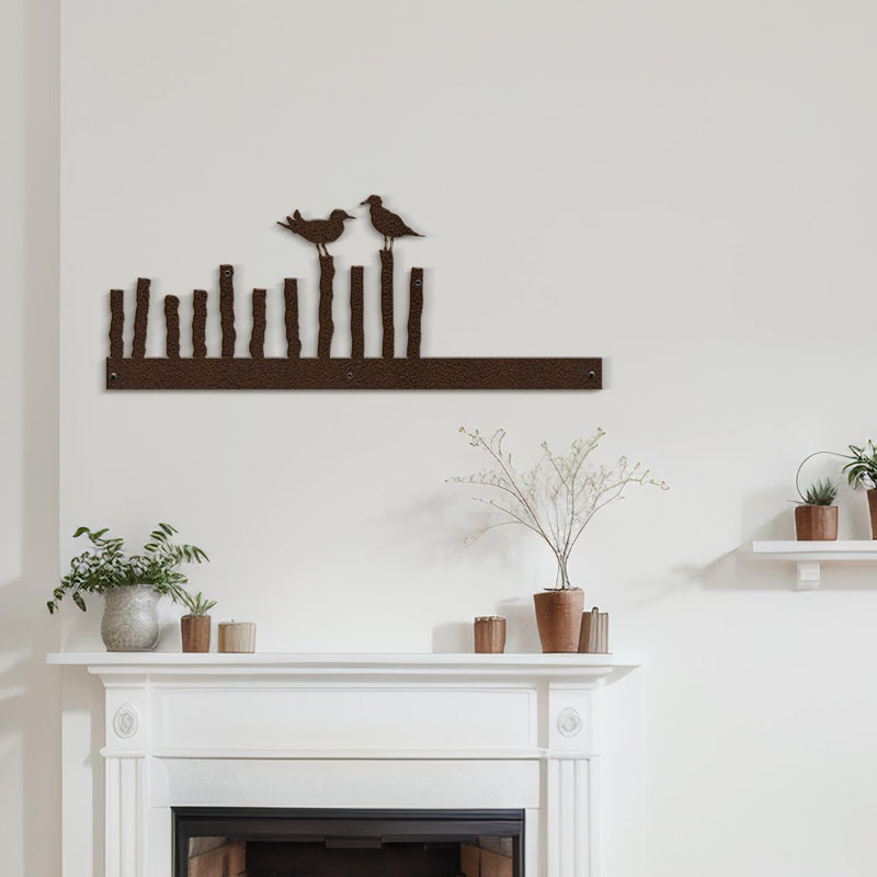 Wall Decor Metal, Bronze, 8" H x 24" W x 0.05" D