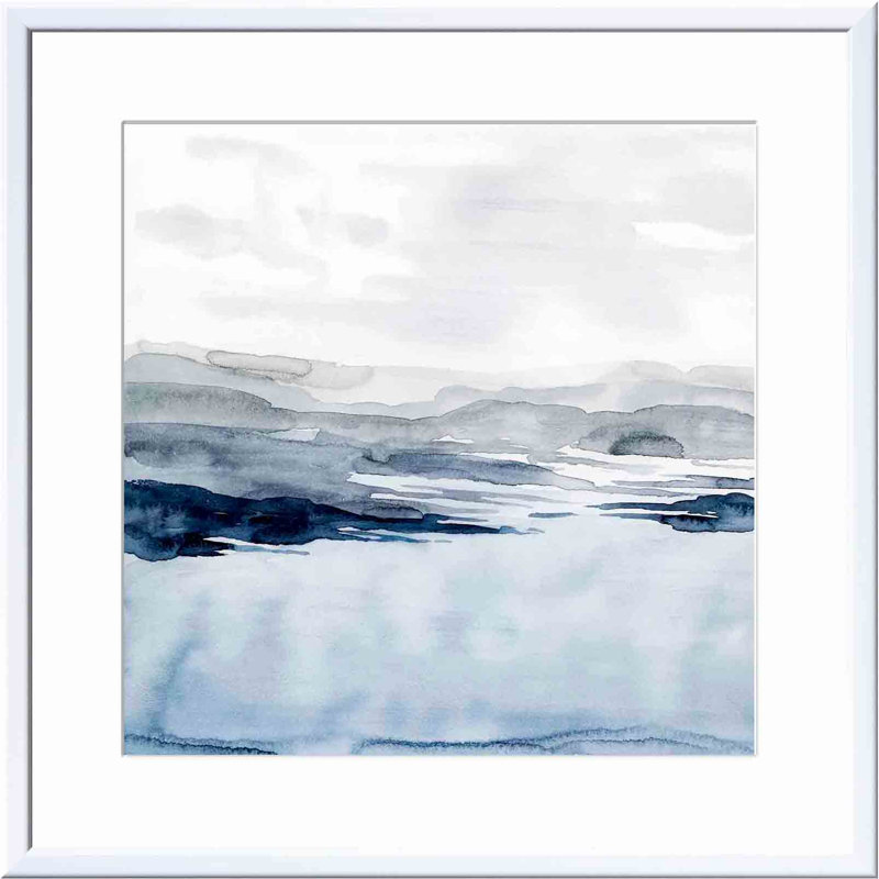 Faded Horizon I by Grace Popp, White, 16.09" H x 16.09" W x 1.1" D