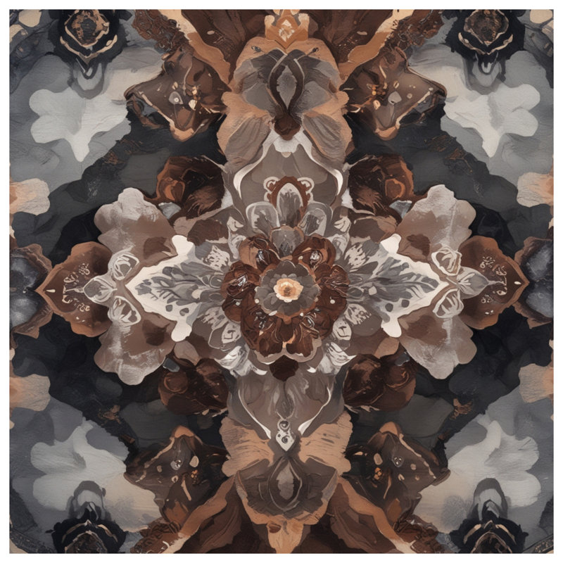 Tapisserie murale détaillée - Mandala, 68in H x80in W with 4 Grommets