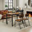 Superbe ensemble de table de salle à manger 5 pièces avec 4 chaises, parfait pour créer un espace repas harmonieux et fonctionnel dans n'importe quelle maison