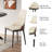 47" Round Walnut Dining Table Set, 5-Piece Modern Kitchen Table Set For 4-6 People, Real Wood Veneer Top With Storage Shelf & Steel Legs, Includes 4 Upholstered Chairs For Dining Room Or Kitchen