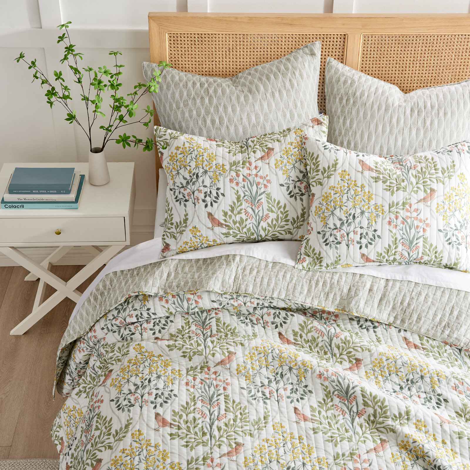 Cotton Quilt Set, Twin Quilt + Sham