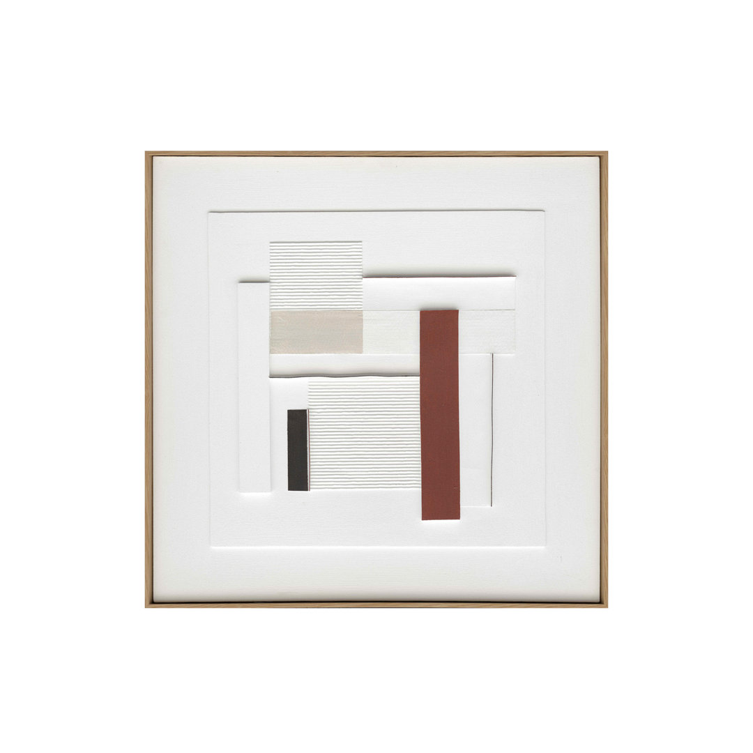 ABSTRACT 100% HAND PAINTED CANVA 80x5x80 CM - Floater Frame Painting on Canvas
