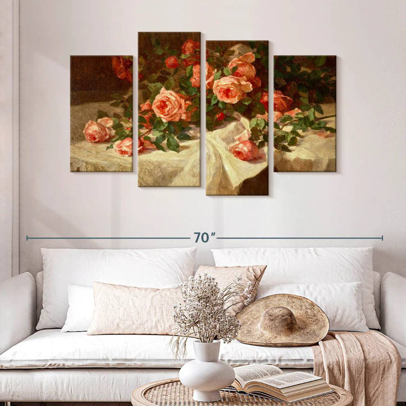 Harnek roses rouges sur dentelle blanche