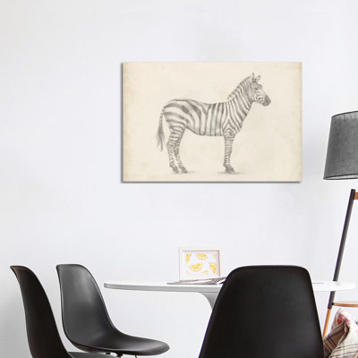 Zebra Sketch by Ethan Harper - Wrapped Canvas Print