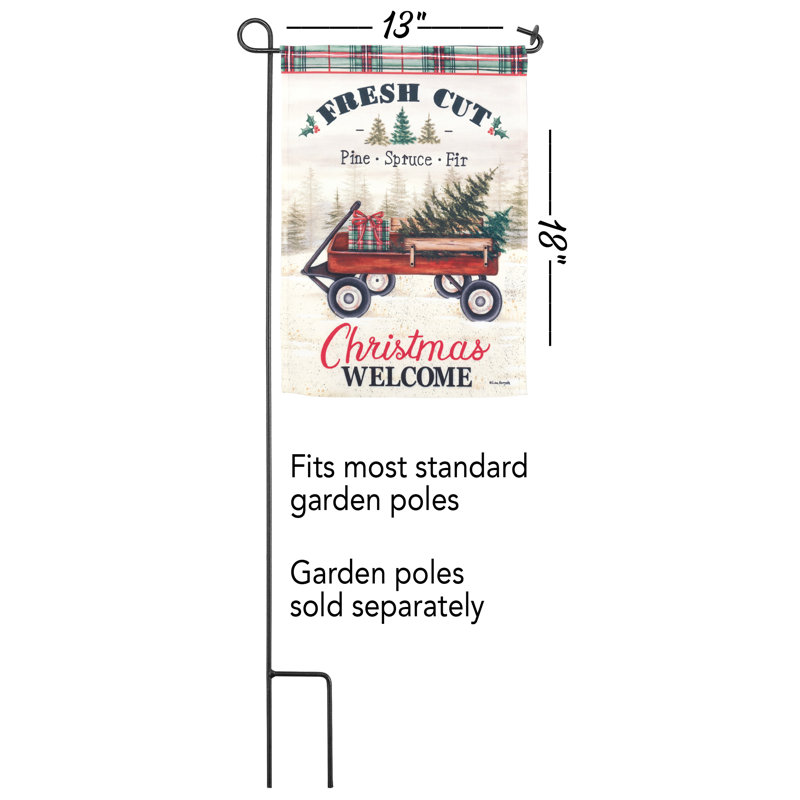 Drapeau de jardin en polyester à 2 côtés Daveonte, 18in x 13in