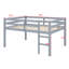 Lit mezzanine en bois avec échelle-597268902