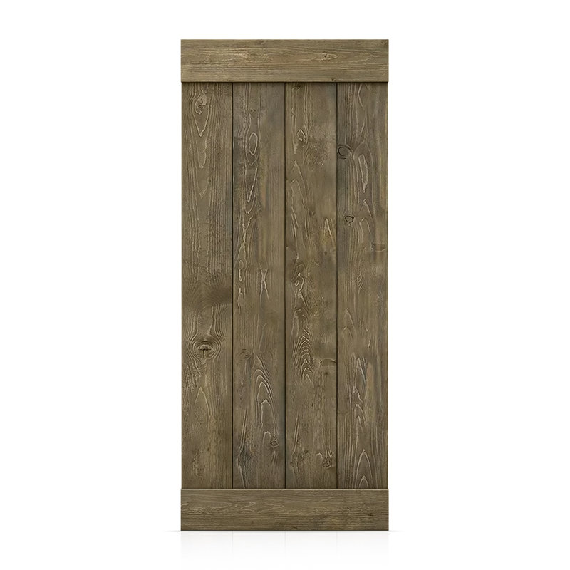 Dalle de porte de salle de bain en bois de pin massif, H 58 po x l 24 po x P 1,5 po, Tonneau vieilli