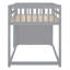Lit simple superposé simple avec rangement spacieux, quatre tiroirs et trois tablettes pratiques, idéal pour les maisons avec peu d'espace-1424023504