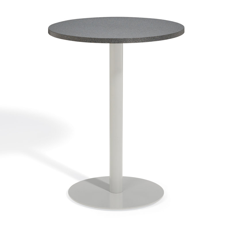 Travira Outdoor Round Bar Table, 24" L x 24" W