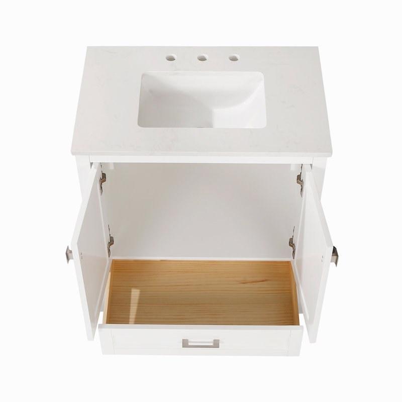 Meuble-lavabo 30 po avec lavabo, Blanc