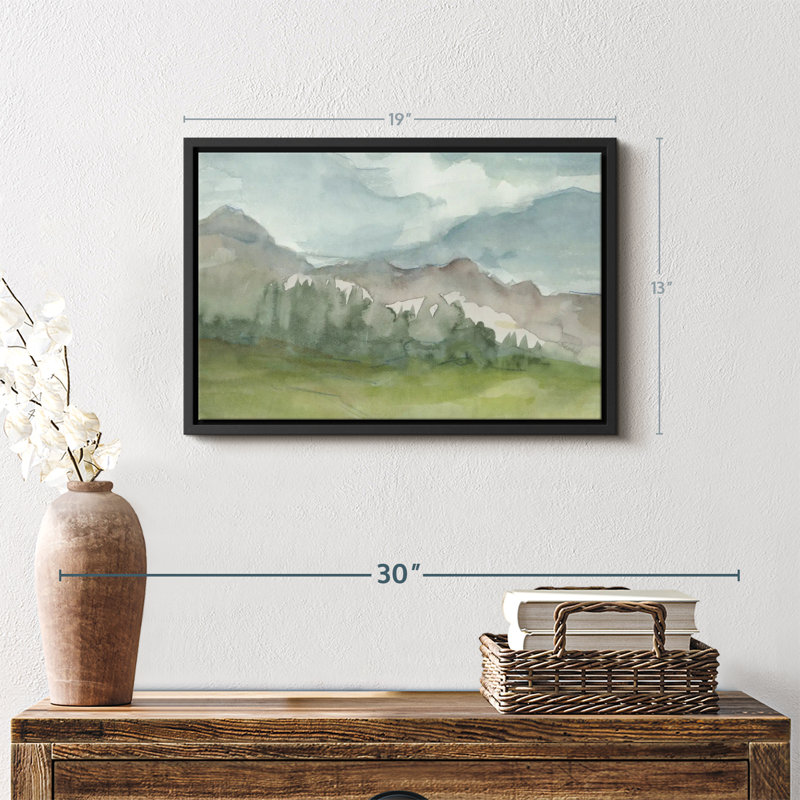 Impression sur toile Plein Air Mountain View I, H 13 po x l 19 po