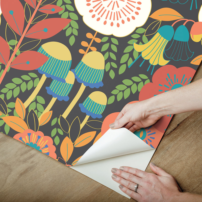 Dream Garden Peel and Stick Wallpaper, Brown