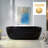 72'' x 35.375'' Freestanding Acrylic Double Ended Bathtub with Wide Rim,  - Available in Glossy White/Black, with 5 Finish Options for Trim-109946886-89730980