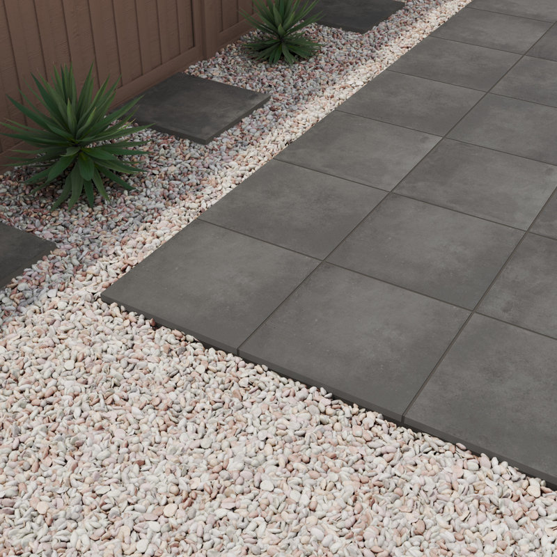 Merden 24 in. x 24 in. x 1.18 in. Matte Porcelain Stone Look Paver (8 sq. ft./unit, 2 Pieces), Iron