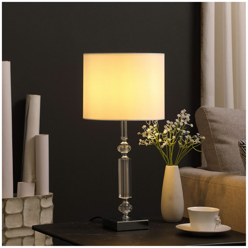 19.75" In Elon Cut Column Modern Table Lamp