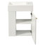 Meuble-lavabo flottant moderne de 18,5 po avec lavabo en résine - parfait pour les petites salles de bain, rangement à gauche