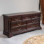 Armoire d'appoint en bois massif noyer foncé