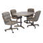 Ensemble de salle à manger extensible à 5 piédestaux 5 pièces-1975485929-1975485935