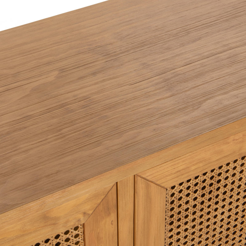 Adelheid Wood Sideboard with Cane Detail